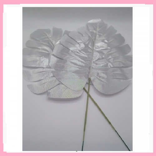 TROPICIAL LEAVES ARTIFICIAL SILVER 2'S TROPICIAL LEAVES ARTIFICIAL SILVER 2'S